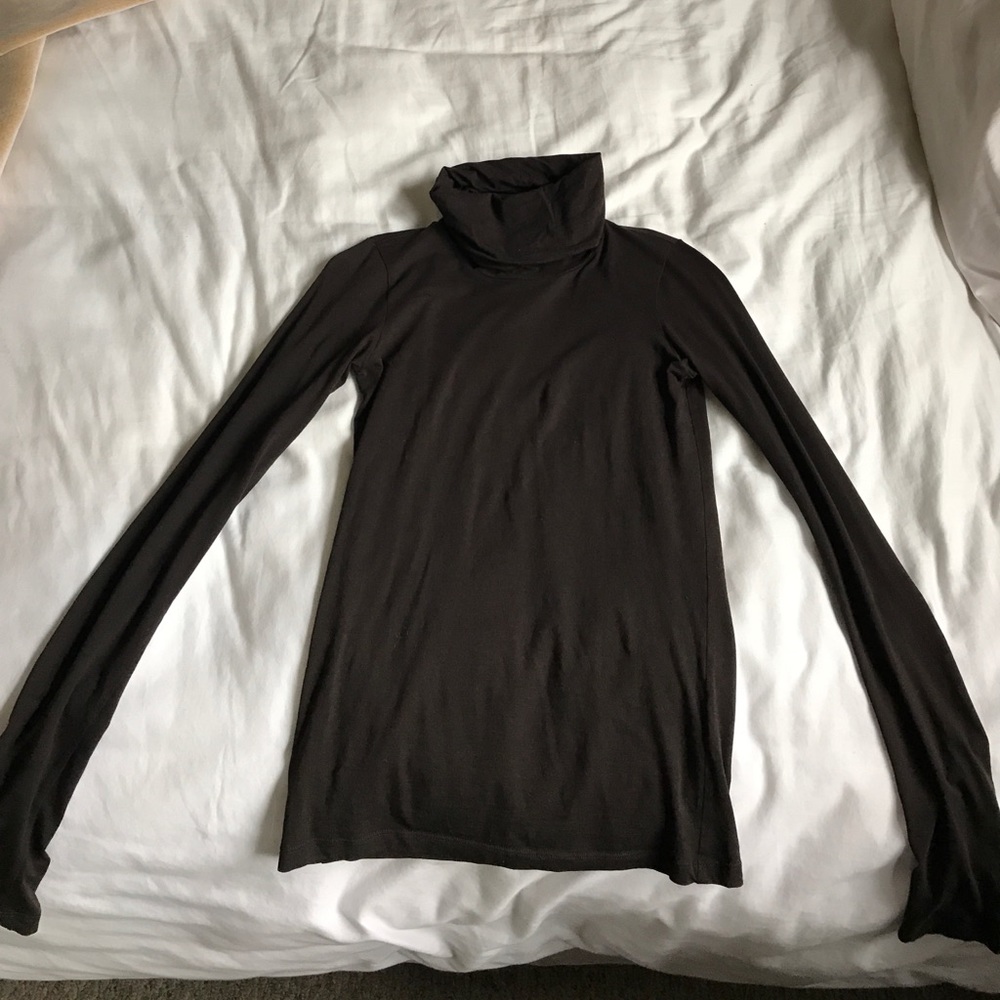 Theory brown fitted turtle neck
